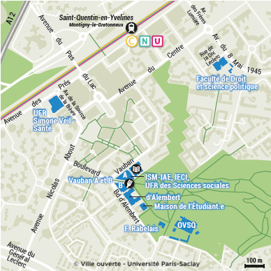 plan d'accès au bâtiment de l'OVSQ