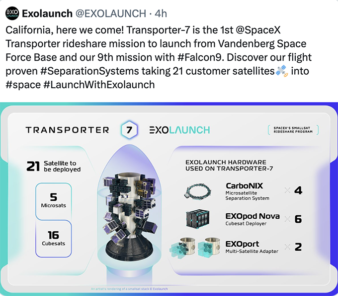 Exolaunch Inspire-SAT 7