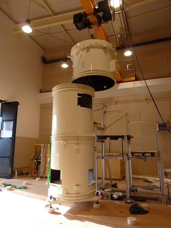 Intégration télescope LIDAR en halle instrumentale